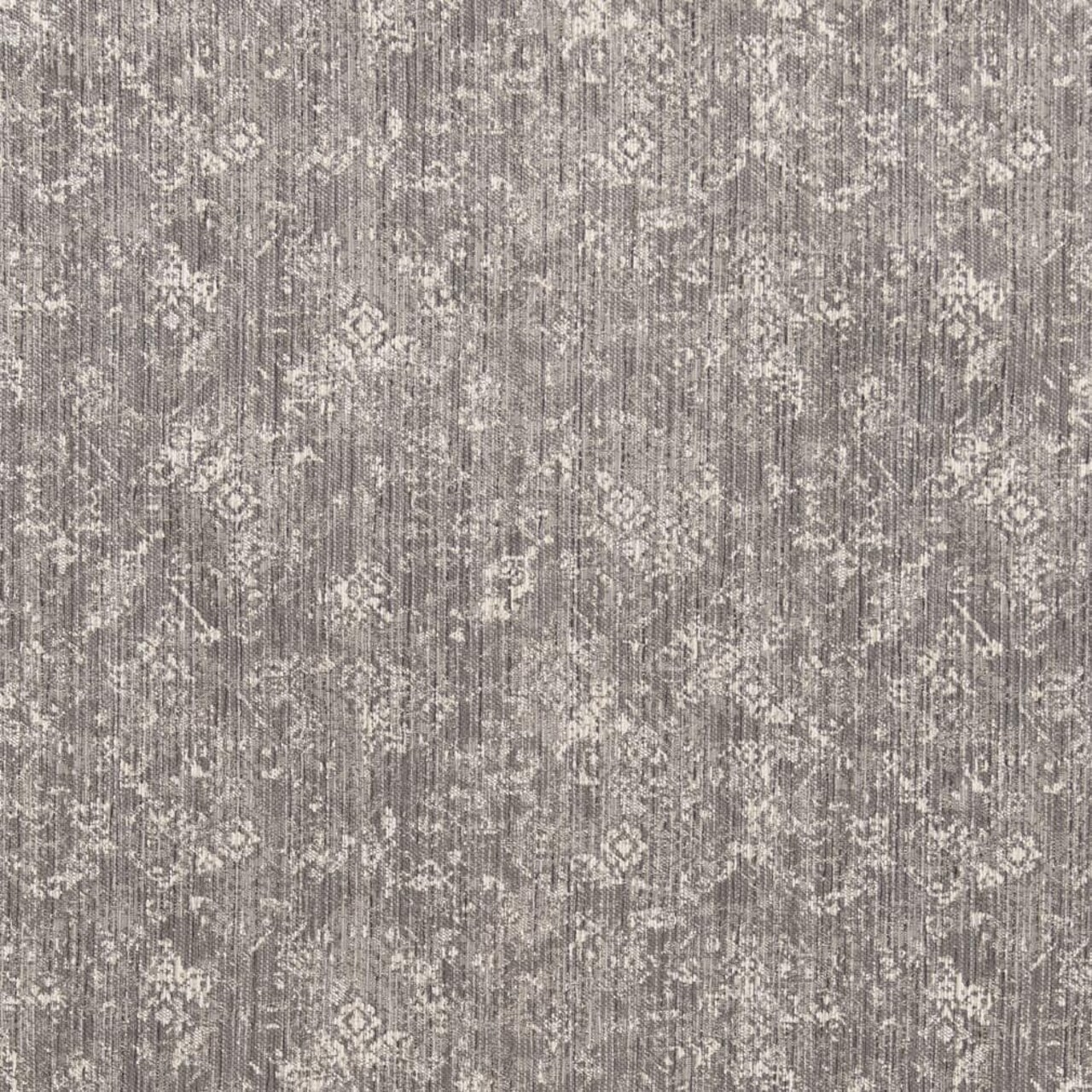 Grey Stain Resistant Performance Pet Friendly Abstract Woven Pattern Upholstery Fabric by The Yard - SKU: Amelia Chrome